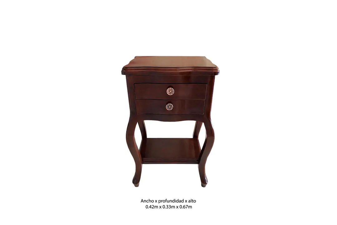 Mesa de noche vintage tabaco