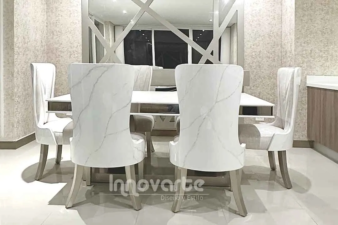 Comedor moderno Marbled 6 puestos