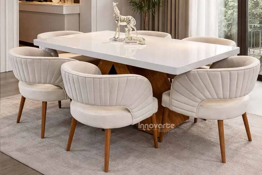Comedor Grecia 6 puestos Beige