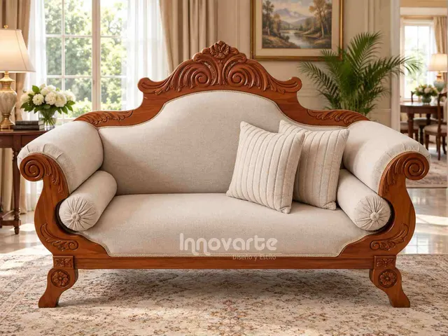 Sala Clásica Isabelina Enford en Cedro Macizo – Miel y Beige, vista 2