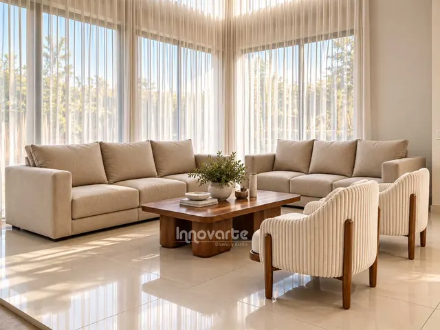 Sala Moderna Branigen de 8 Puestos con Mesa de Centro