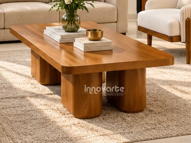 Mesa de Centro Branigen en Madera Flor Morado