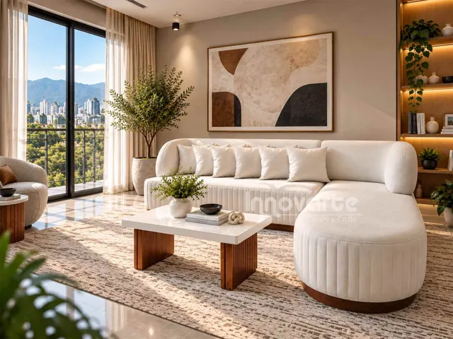 Sala Moderna en L Niza 2.60 × 1.90 m con Mesa de Centro