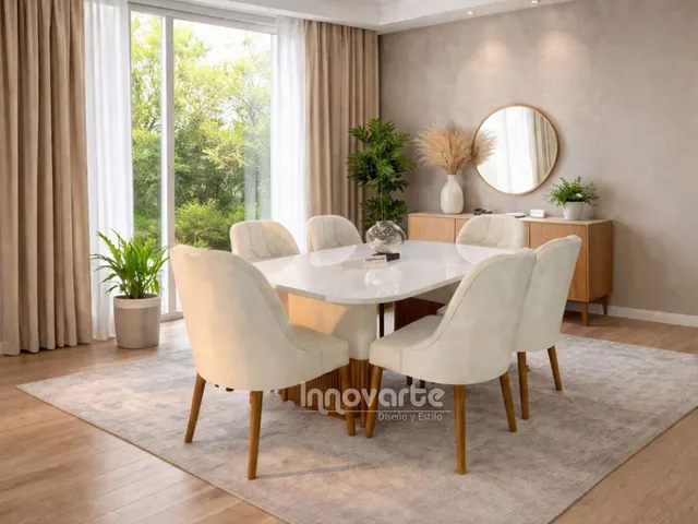 Comedor Cabally New 6 puestos Beige