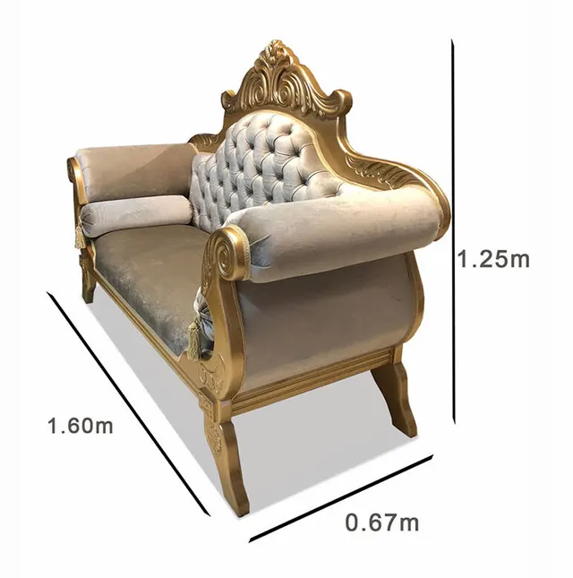 Sofa Chaiselongue Enford (Dorado), vista 2