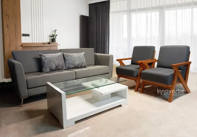 Silla de sala Tokio gris, vista 3