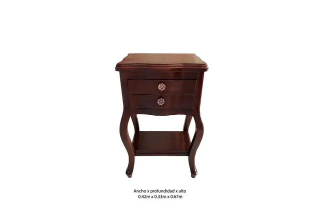 Mesa de noche vintage tabaco