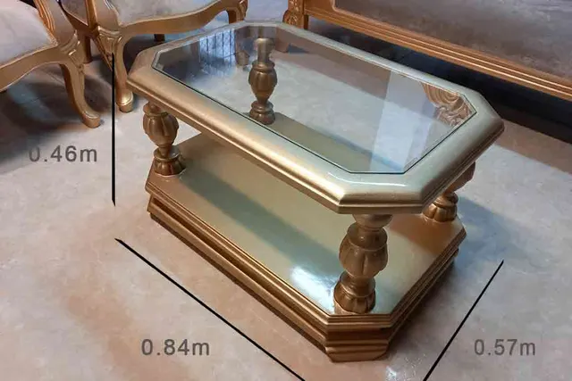 Mesa de centro Clásica Copa grande (Dorado)