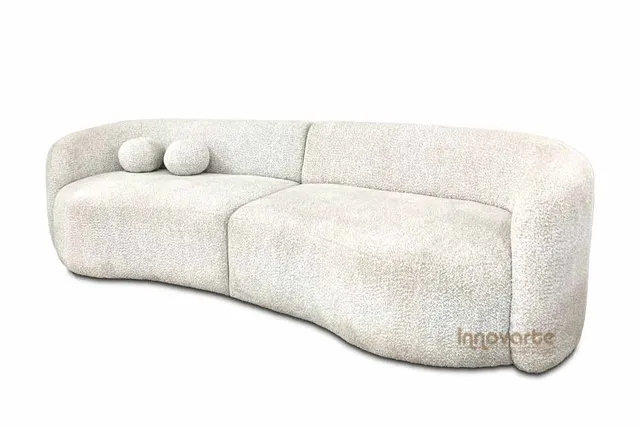 Sofá nórdico curvo Hug New Bouclé