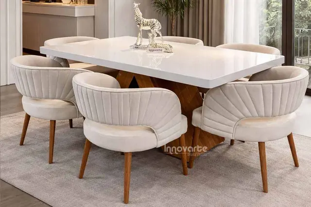 Comedor Grecia 6 puestos Beige